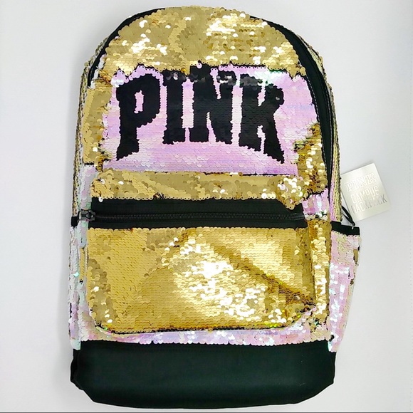 NIP PINK Victoria’s Secret Sequin Bling Backpack - Picture 6 of 6
